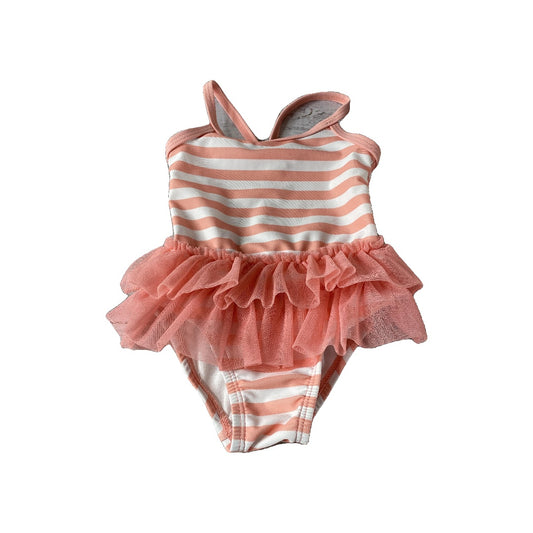 Girls pink | White | Striped Swimwear Size: 6-9 months pink | White | Striped