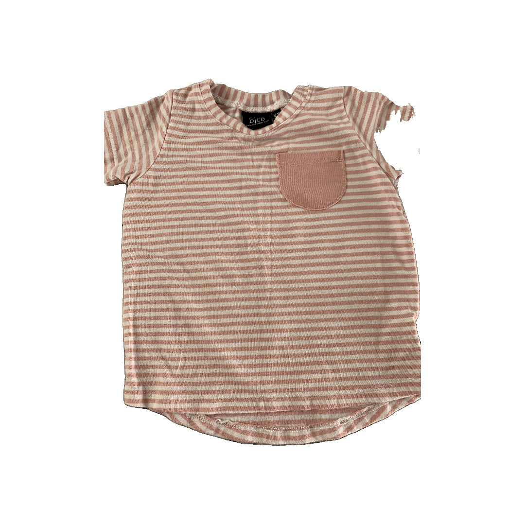 BabySprouts co Girls pink | White | Striped T-Shirt Size: 12-18 months pink | White | Striped
