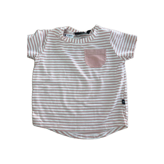 BabySprouts co Girls pink | White | Striped T-Shirt Size: 6-12 months pink | White | Striped