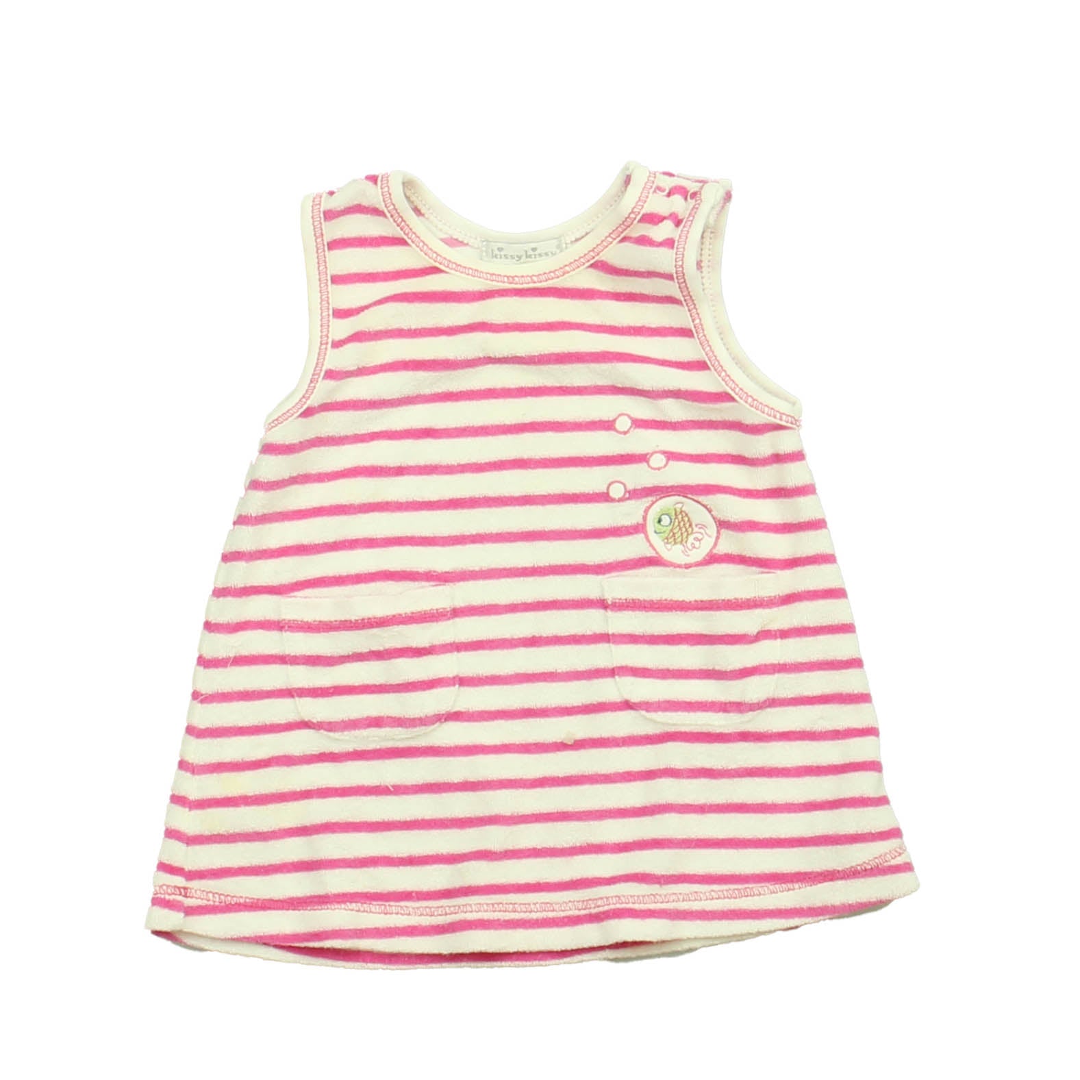 Kissy Kissy Girls Pink | White | Stripes Cover-up Size: 3-6 Months Pink | White | Stripes