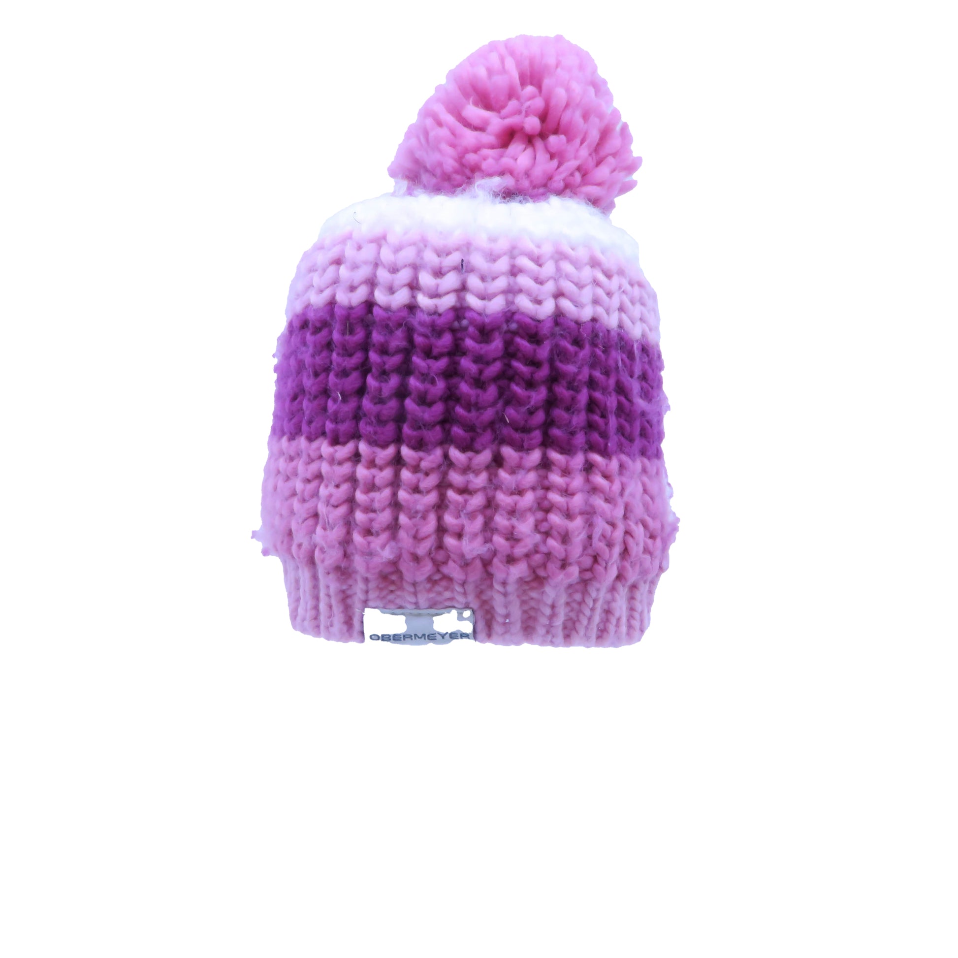 Obermeyer Girls Pink | White | Stripes Winter Hat Size: 2-4T Pink | White | Stripes