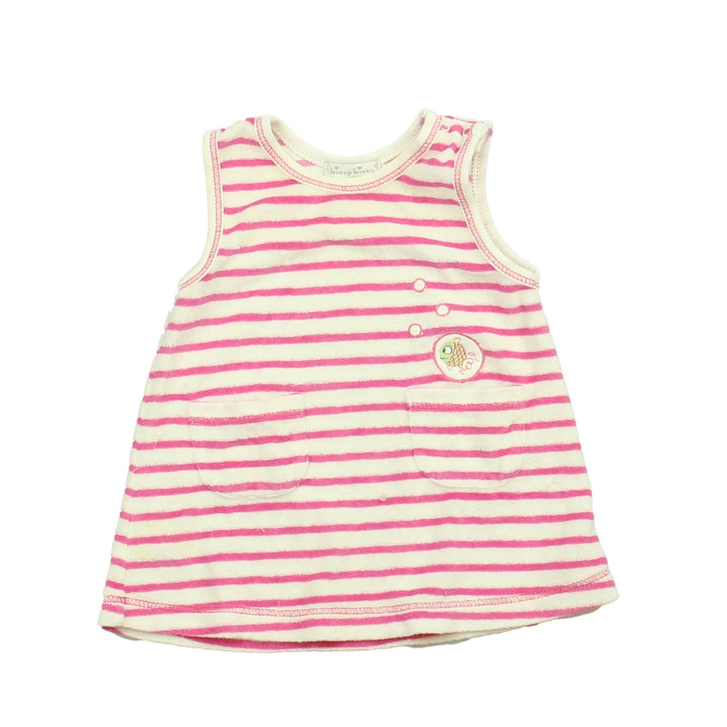 Kissy Kissy Girls Pink | White | Stripes Cover-up Size: 3-6 Months Pink | White | Stripes