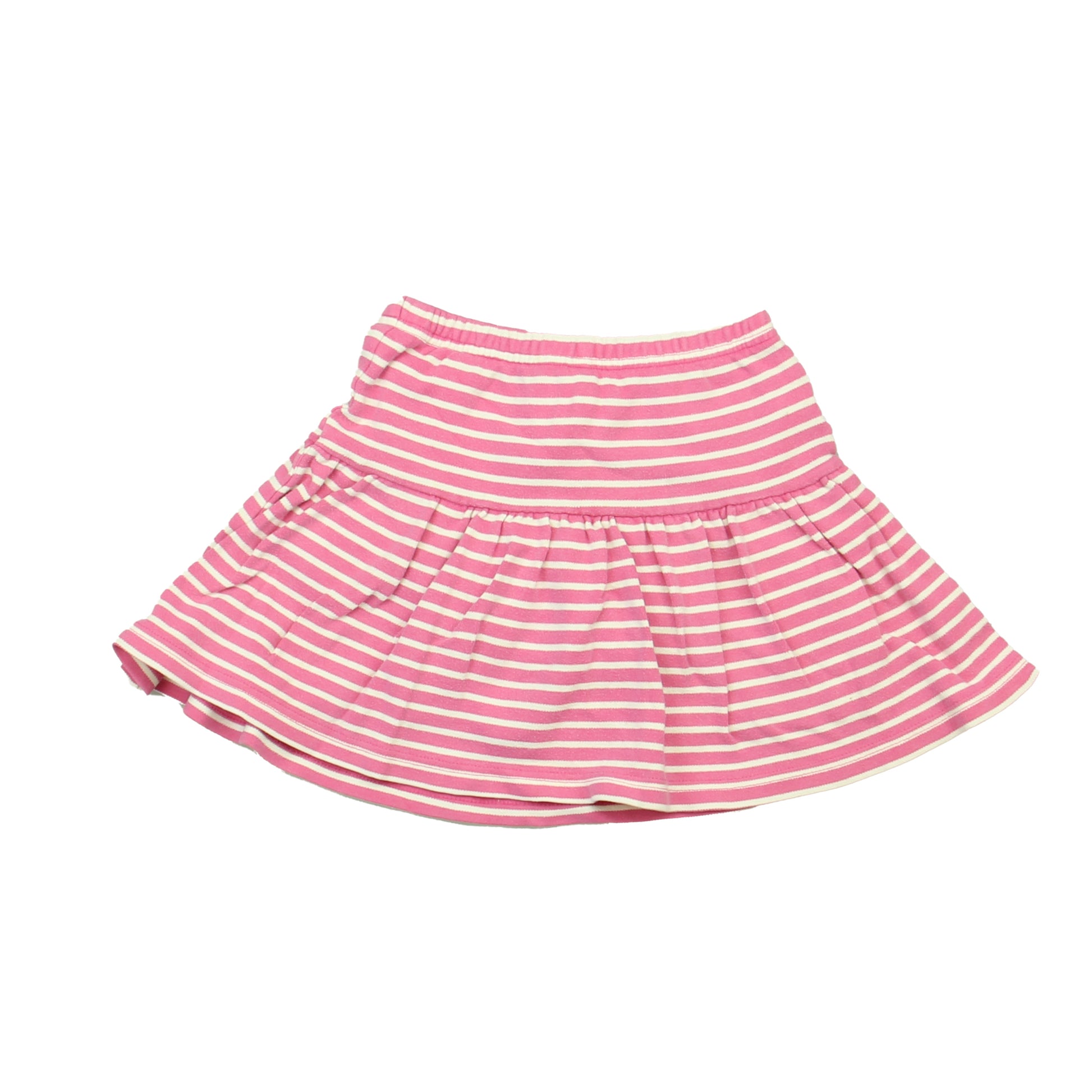 JoJo Maman Bebe Girls Pink | White | Stripes Skirt Size: 2-3T Pink | White | Stripes