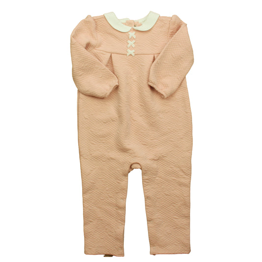 Janie and Jack Girls Pink | White Long Sleeve Outfit Size: 18-24 Months Pink | White