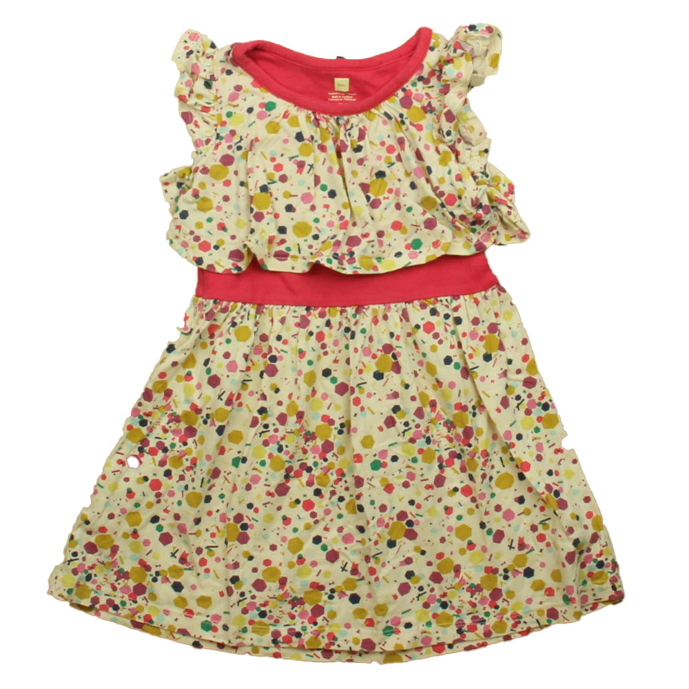 Tea Girls Pink | White Dress Size: 2T Pink | White