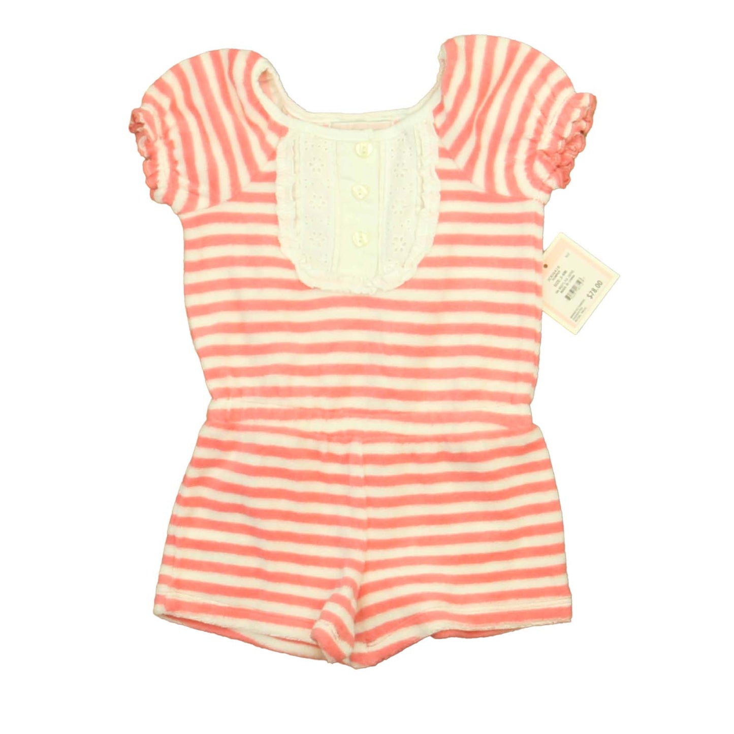 Juicy Couture Girls Pink | White Romper Size: 3-6 Months Pink | White