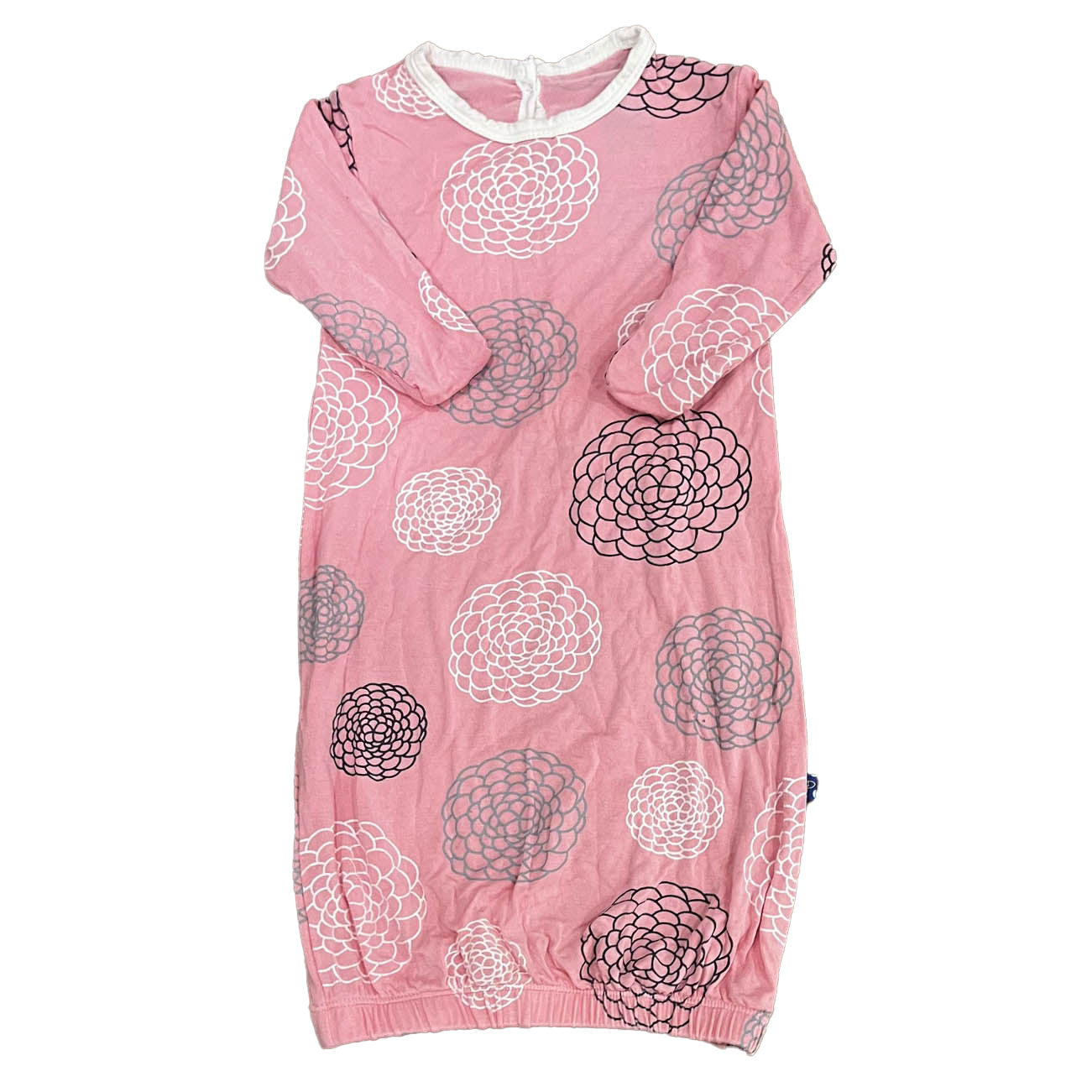 Kickee Pants Girls Pink | White Nightgown Size: 3-6 Months Pink | White