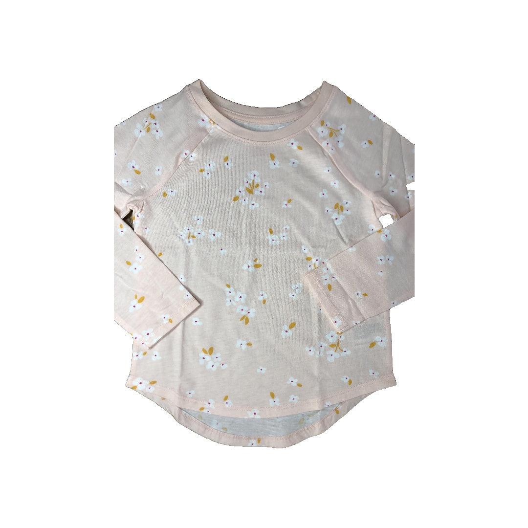 Cat & Jack Girls pink | White Long Sleeve T-Shirt Size: 4T pink | White