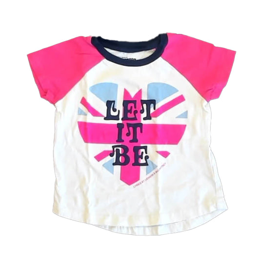 Lennon & McCarteney Girls Pink | White T-Shirt Size: 5T Pink | White