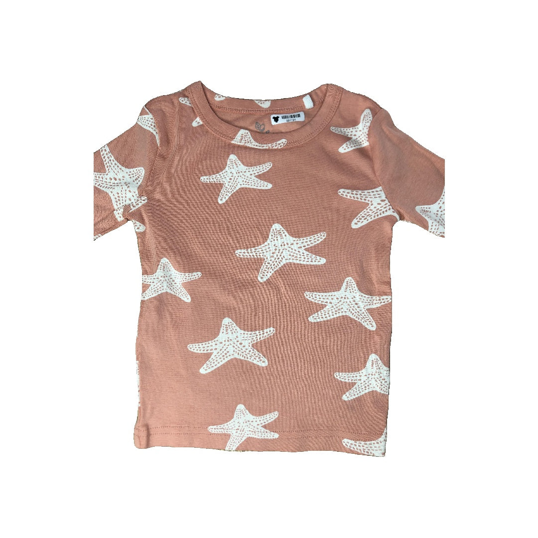 Oliver & Rain Girls pink | White Pajamas Size: 24 months pink | White
