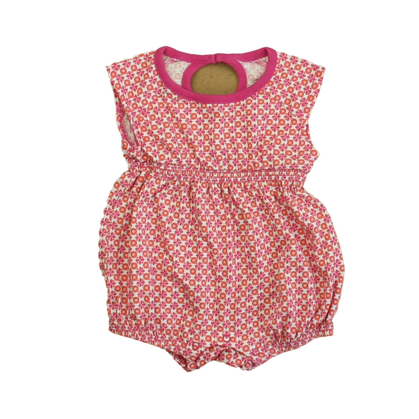 Tea Girls PInk | White Romper Size: 6-9 Months