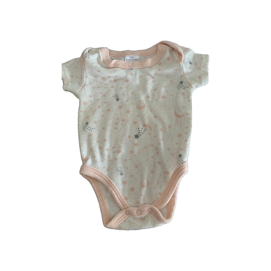 Girls pink | White Onesie Size: 0-3 months pink | White