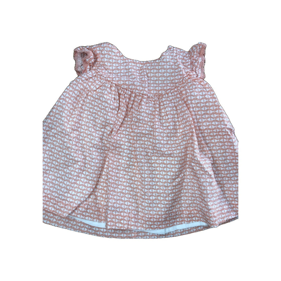 Oliver & Rain Girls pink | White Dress Size: 3 months pink | White