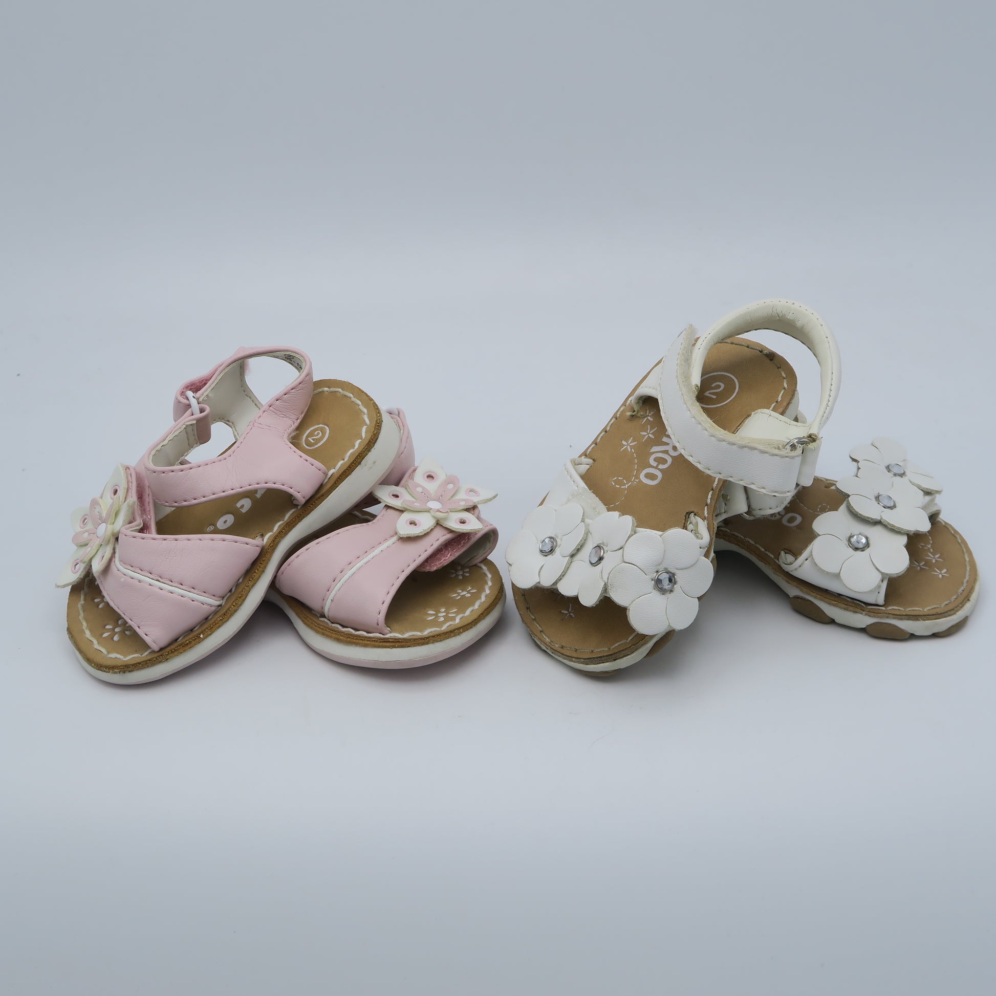 Circo Girls Pink | White Sandals Size: 2 Infant Pink | White