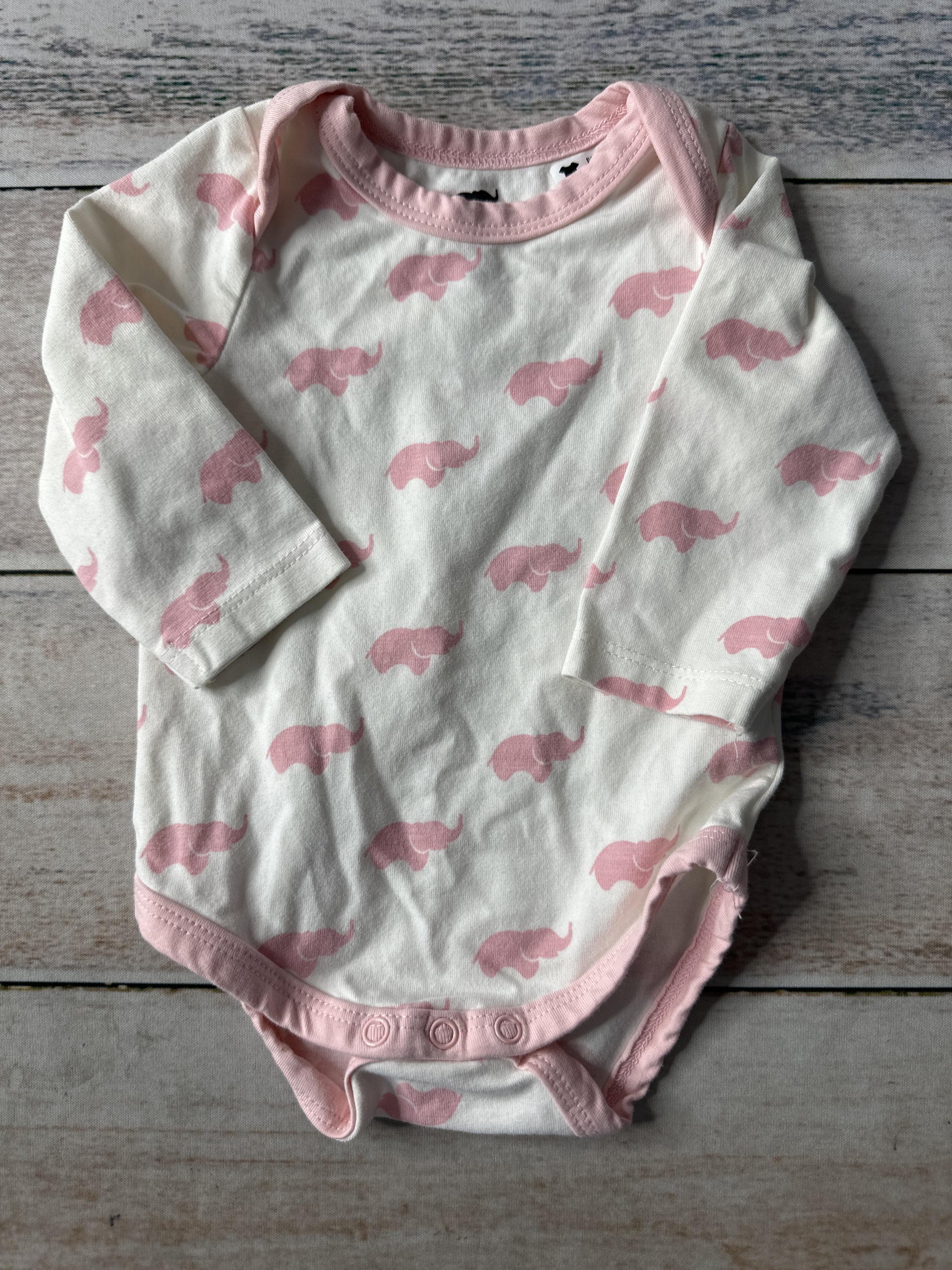 Monica + Andy Girls pink | White Onesie Size: 0-3 months pink | White