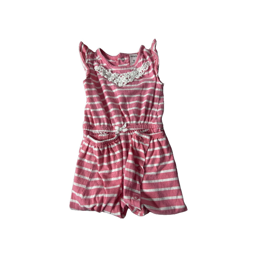 Girls pink | White Romper Size: 9 months pink | White