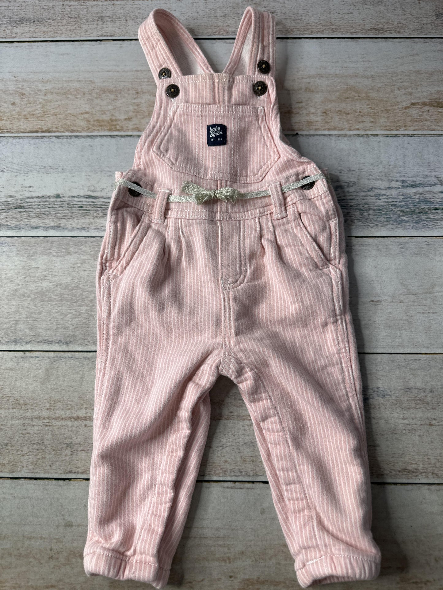 OshKosh Girls pink | White Overalls Size: 12 months pink | White