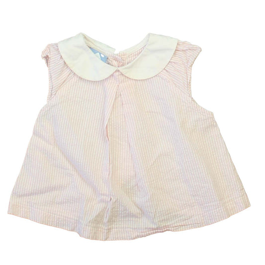 Bella Bliss Girls Pink | White Blouse Size: 18 Months Pink | White