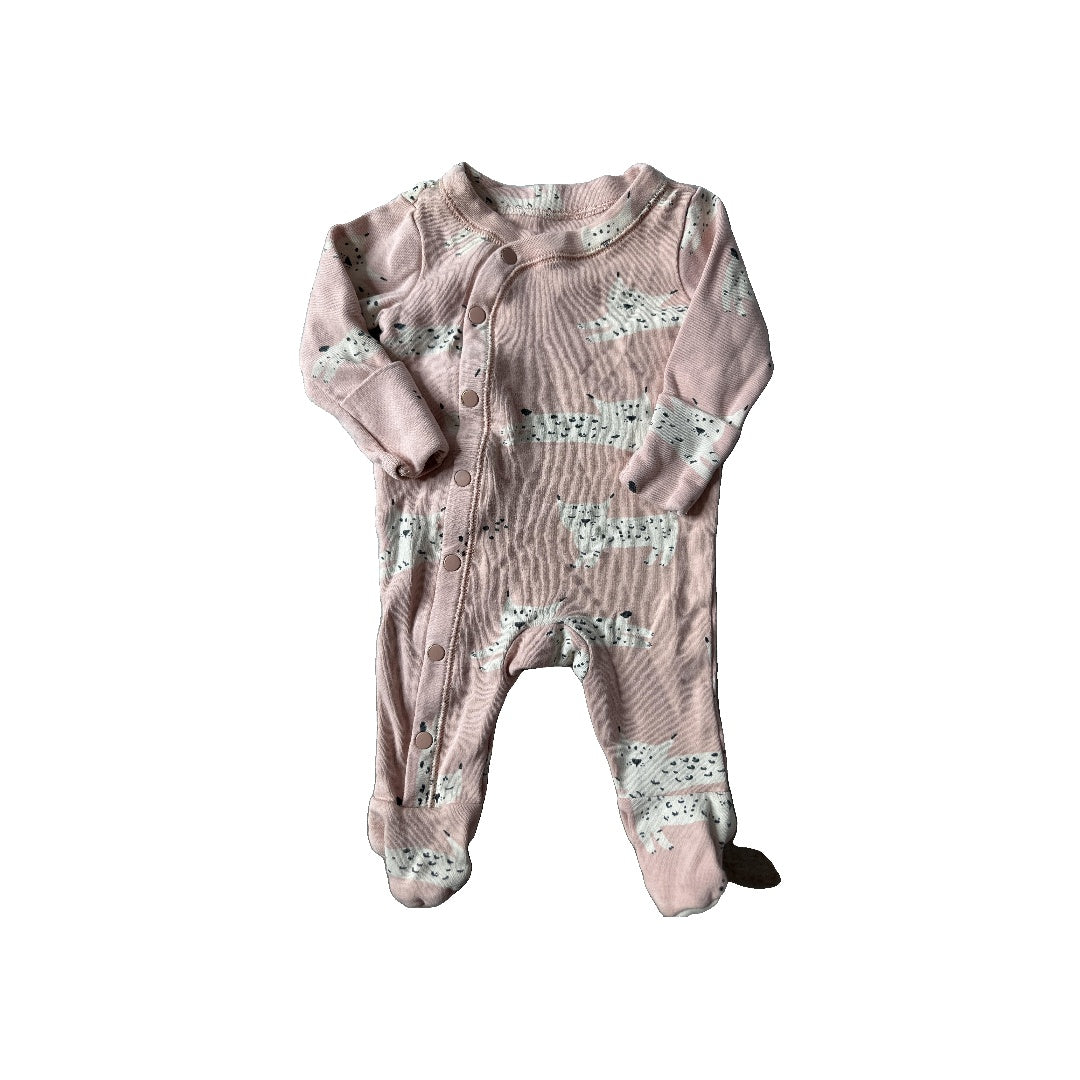 Tea Girls pink | White Pajamas Size: Newborn pink | White