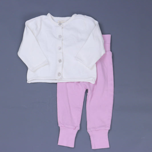 First Impressions Girls Pink | White Apparel Sets Size: 3-6 Months Pink | White
