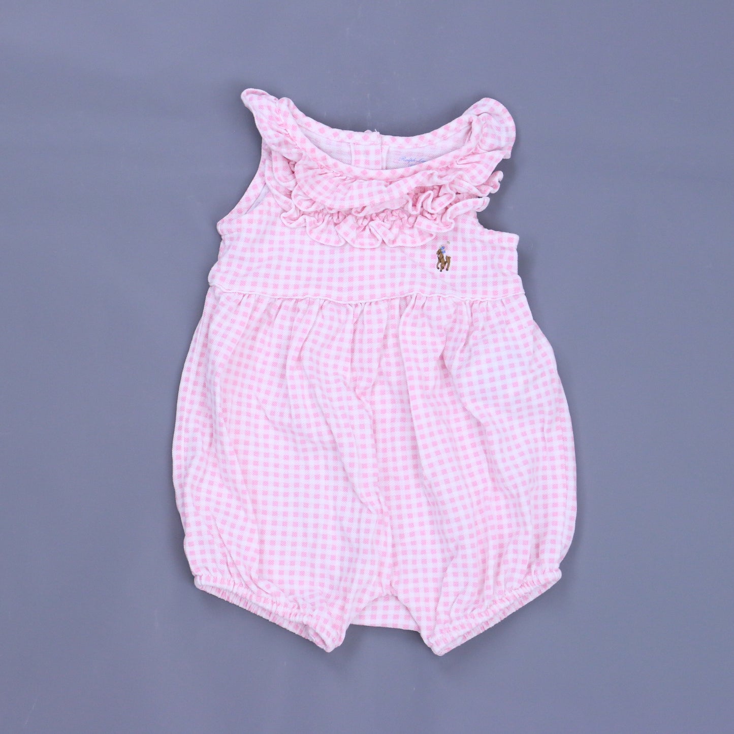 Ralph Lauren Girls Pink | White Romper Size: 3 Months Pink | White
