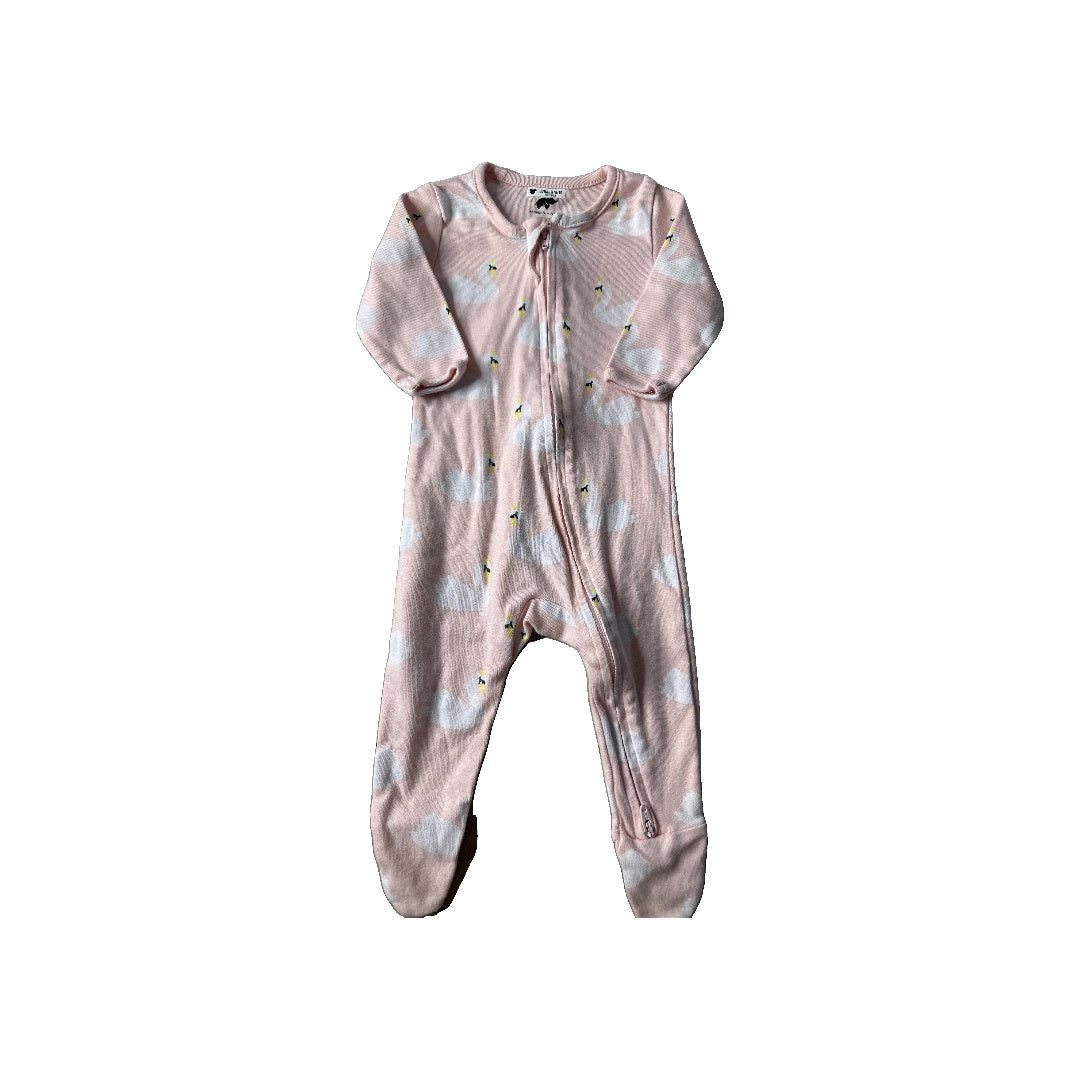Monica + Andy Unisex pink | White Pajamas Size: 3-6 months pink | White