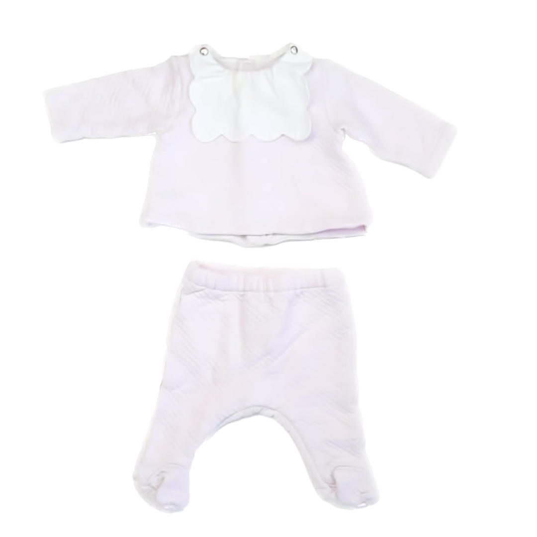 Jacadi Girls Pink | White Apparel Sets Size: 6M Pink | White