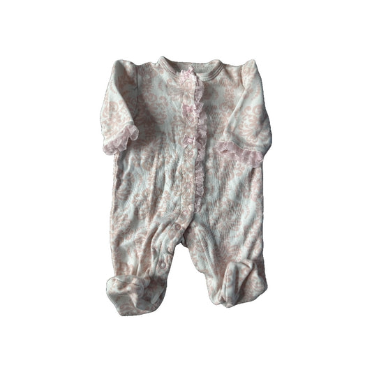 Little Me Unisex pink | White Pajamas Size: Preemie pink | White