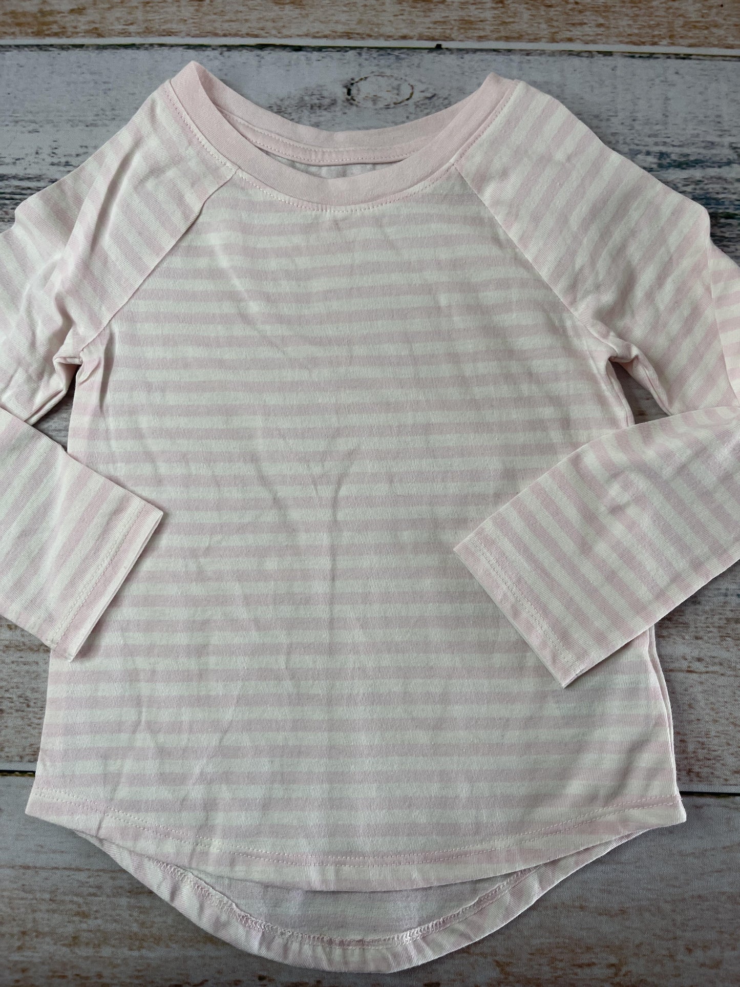 Cat & Jack Girls pink | White Long Sleeve T-Shirt Size: 3T pink | White