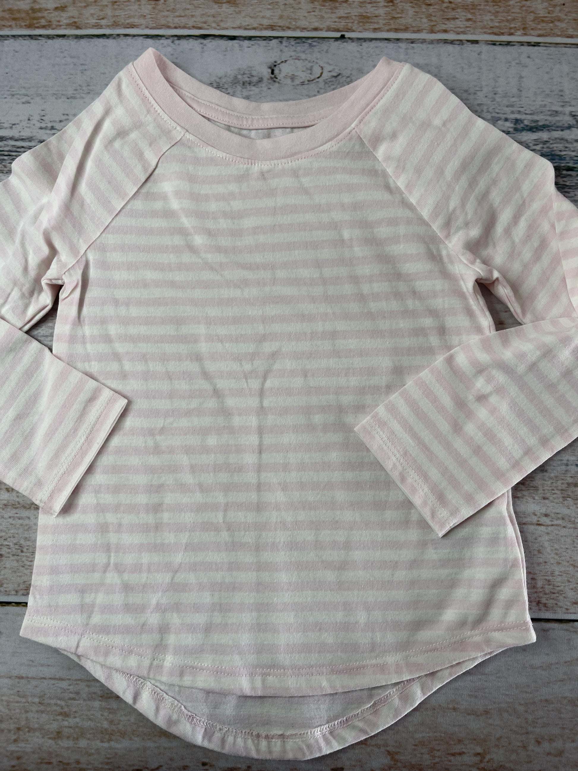 Cat & Jack Girls pink | White Long Sleeve T-Shirt Size: 3T pink | White