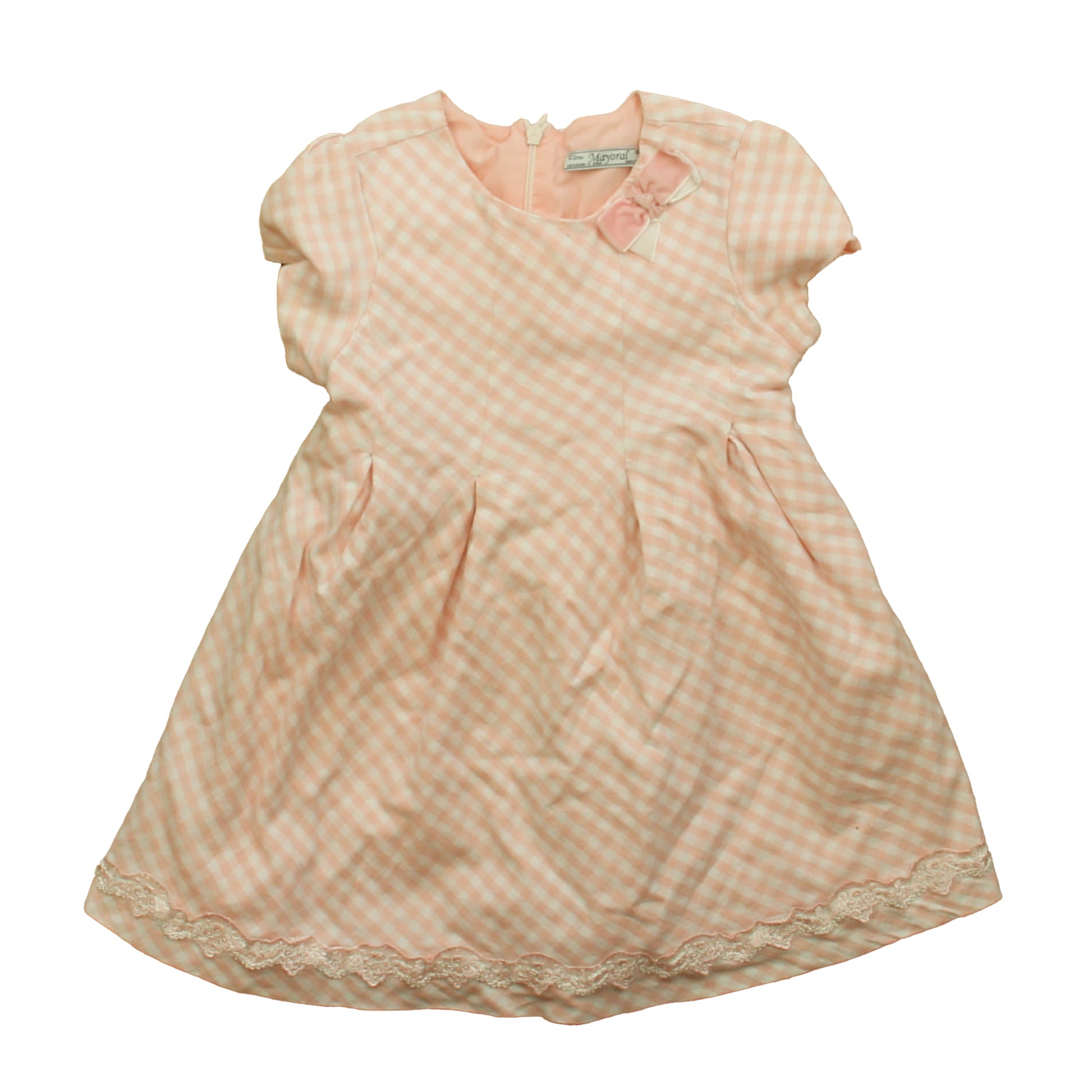 Mayoral Girls Pink | White Dress Size: 24 Months Pink | White