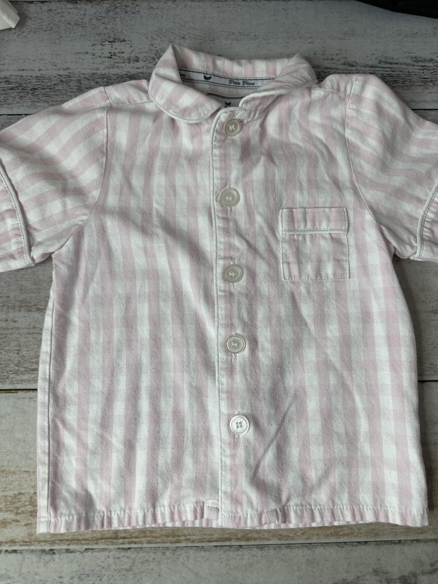 Petit Plume Girls pink | White Pajamas Size: 2T pink | White