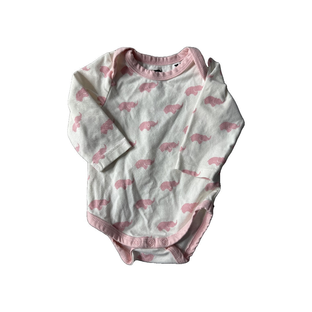 Monica + Andy Girls pink | White Onesie Size: 0-3 months pink | White