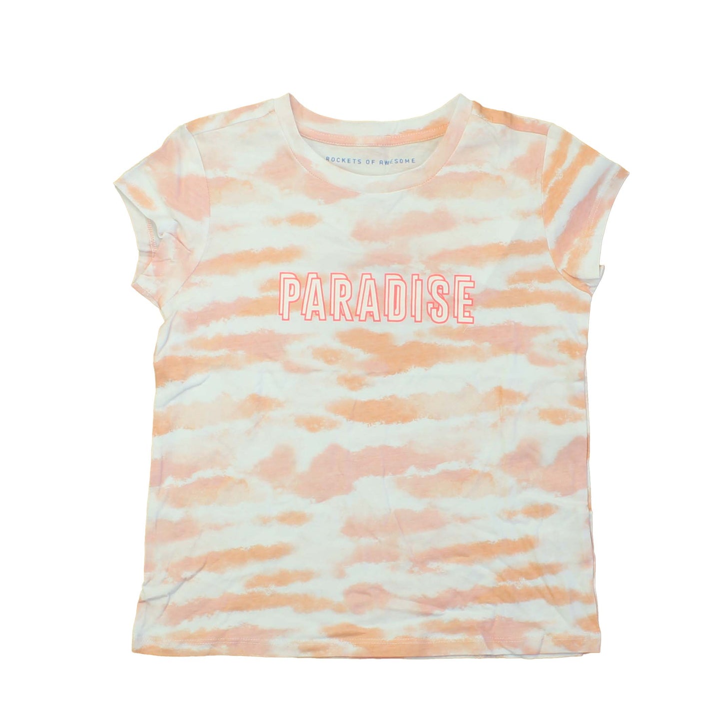 Rockets Of Awesome Girls Pink | White T-Shirt Size: 6 Years