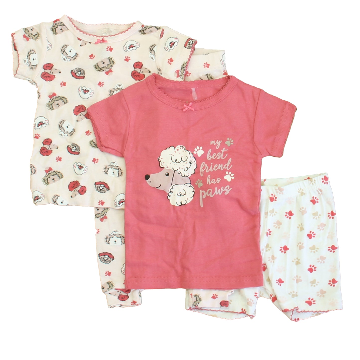 Chick Pea Girls Pink | White 2-piece Pajamas Size: 18 Months