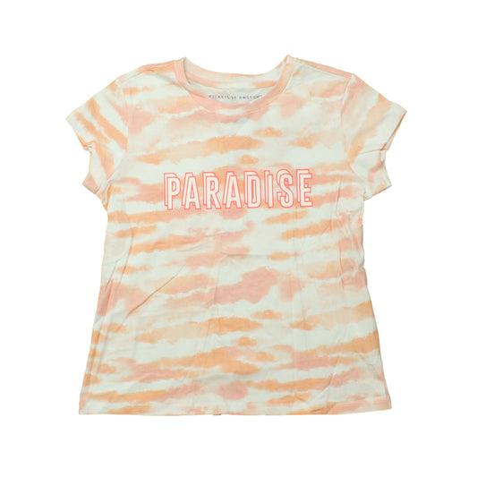 Rockets Of Awesome Girls Pink | White T-Shirt Size: 7 Years Pink | White