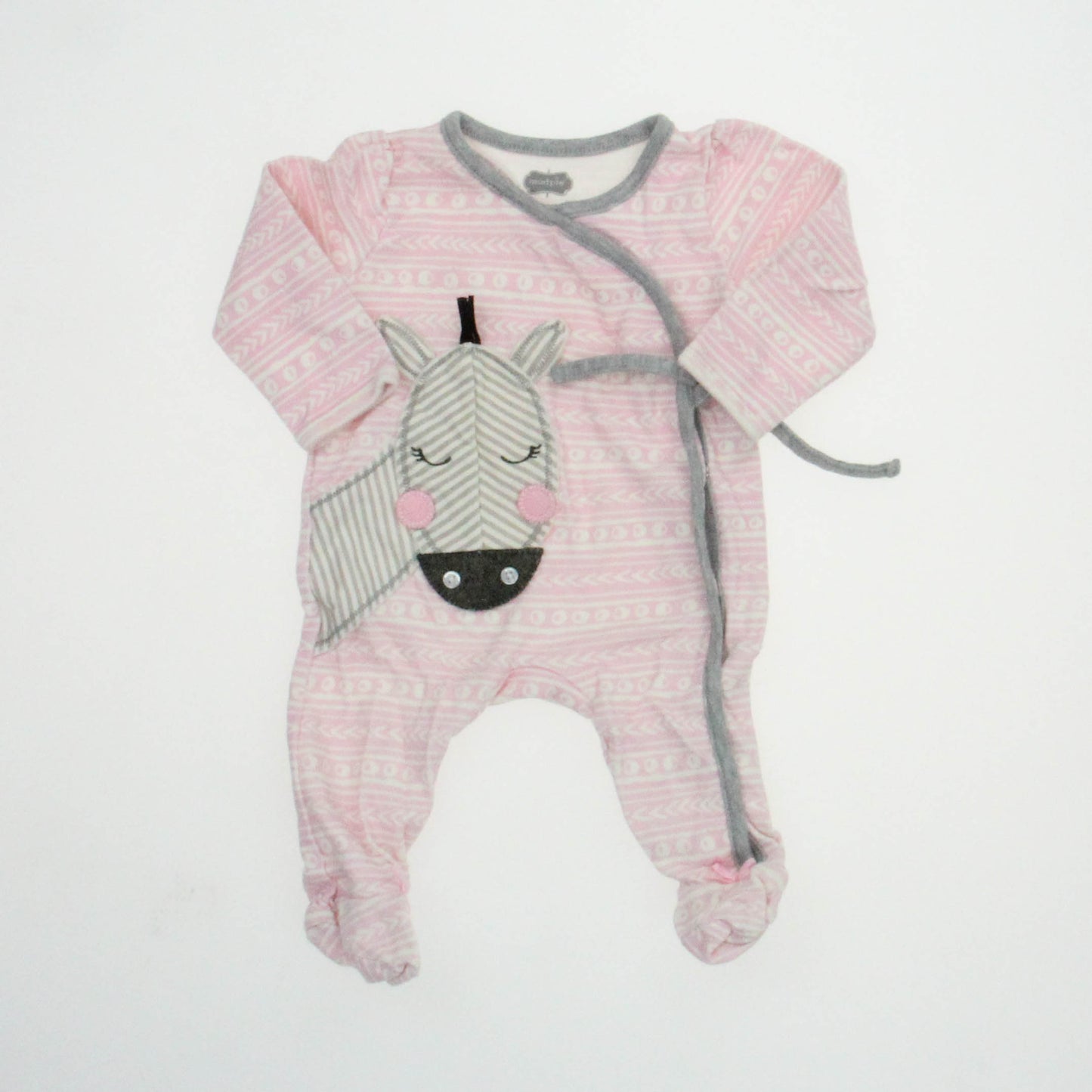 Mudpie Girls Pink | White Long Sleeve Outfit Size: 0-3 Months Pink | White