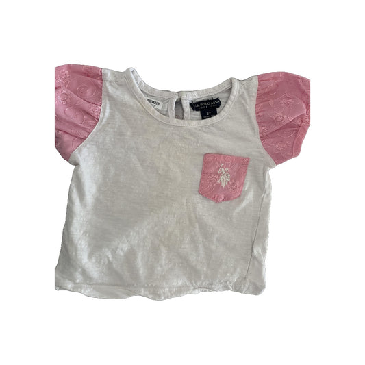 Girls pink | White Shirt Size: 2T pink | White