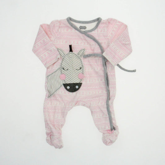 Mudpie Girls Pink | White Long Sleeve Outfit Size: 0-3 Months Pink | White