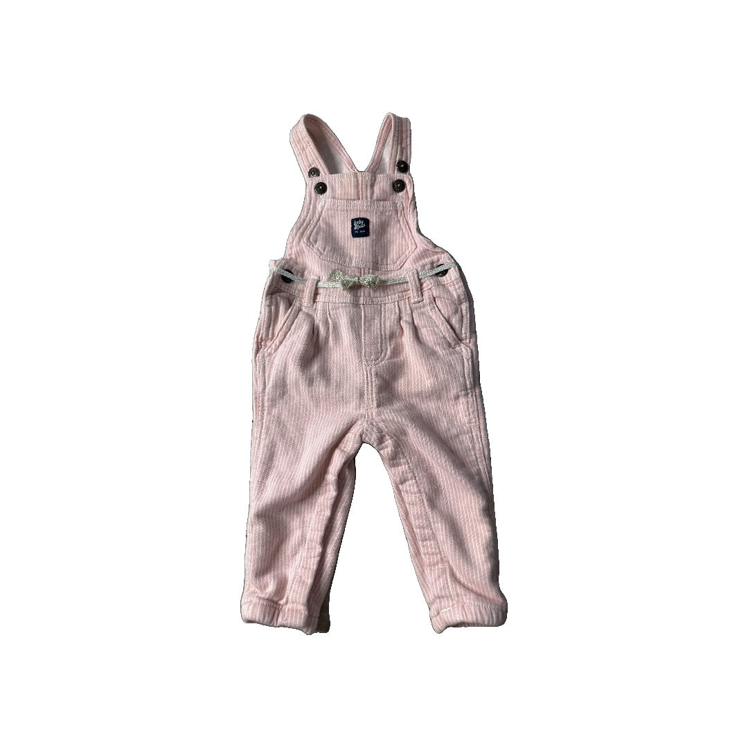 OshKosh Girls pink | White Overalls Size: 12 months pink | White
