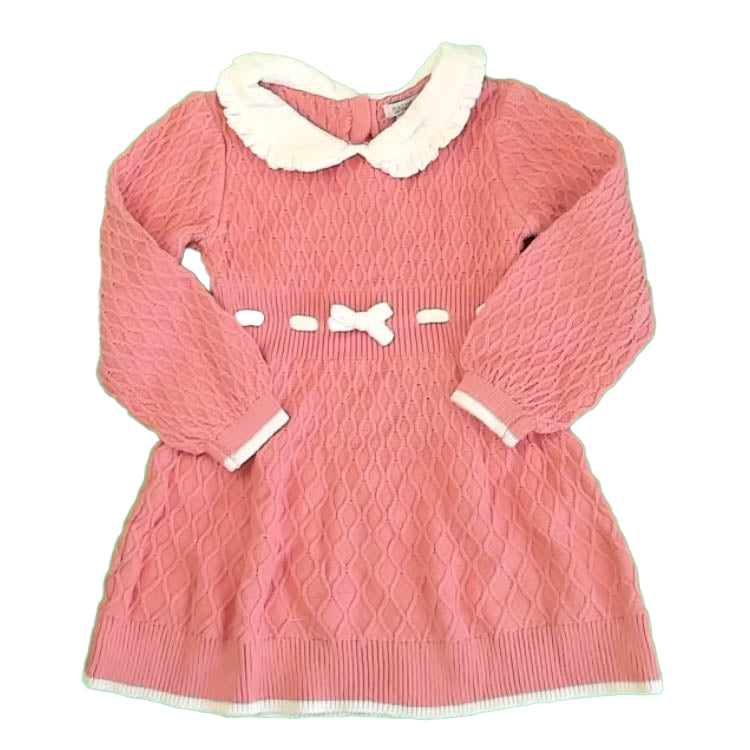 Rachel Zoe Girls Pink | White Sweater Dress Size: 3T Pink | White