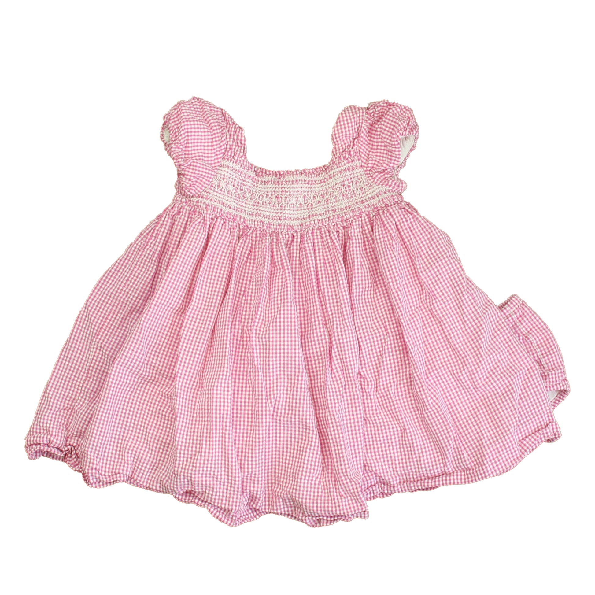 Ralph Lauren Girls Pink | White Dress Size: 18 Months Pink | White