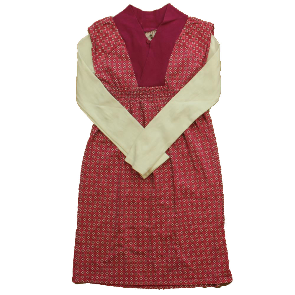 Tea Girls Pink | White Dress Size: 12 Years Pink | White