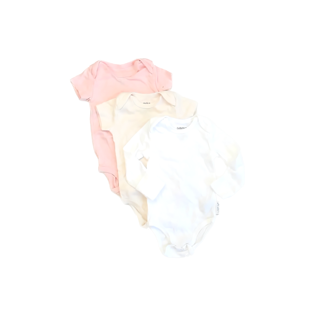 Butterblu Girls Pink | White Onesie Size: 3-6 Months Pink | White