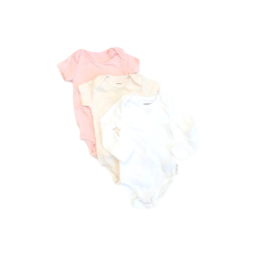 Butterblu Girls Pink | White Onesie Size: 3-6 Months Pink | White