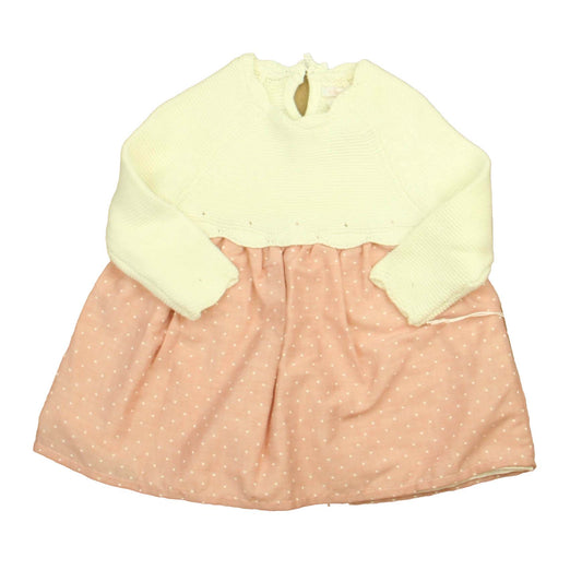 Shabby Chic Girls Pink | White Dress Size: 6-9 Months Pink | White