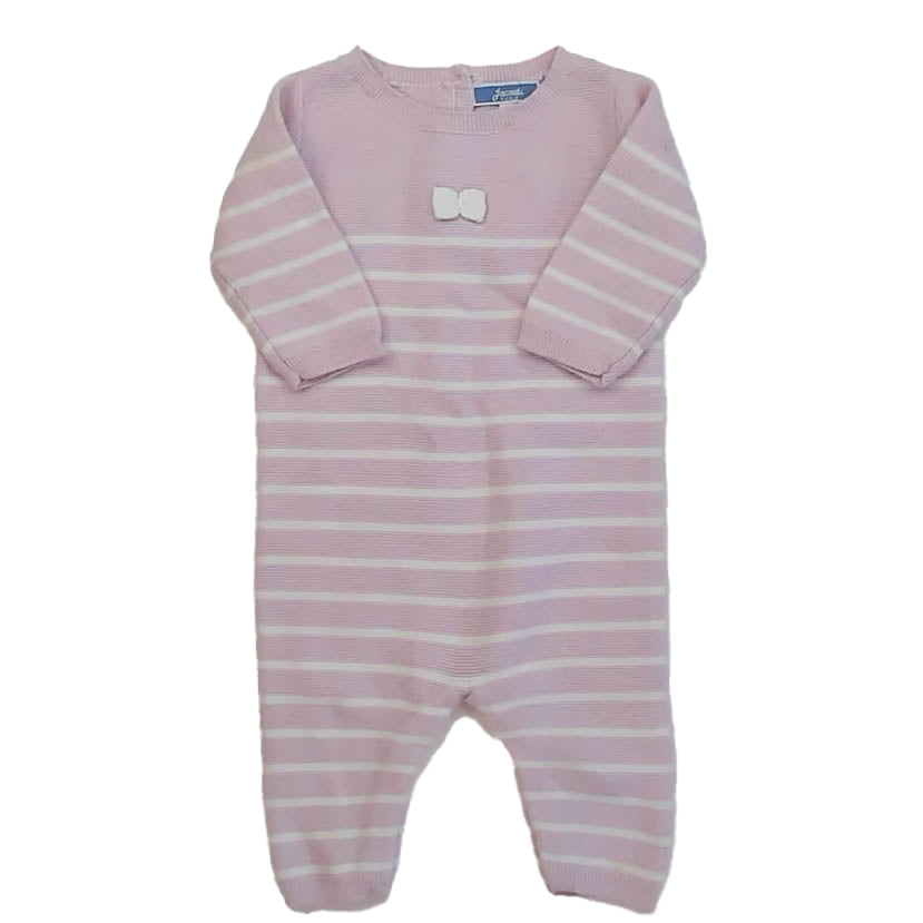 Jacadi Girls Pink | White Long Sleeve Outfit Size: 3 Months Pink | White