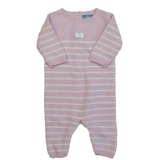 Jacadi Girls Pink | White Long Sleeve Outfit Size: 3 Months Pink | White