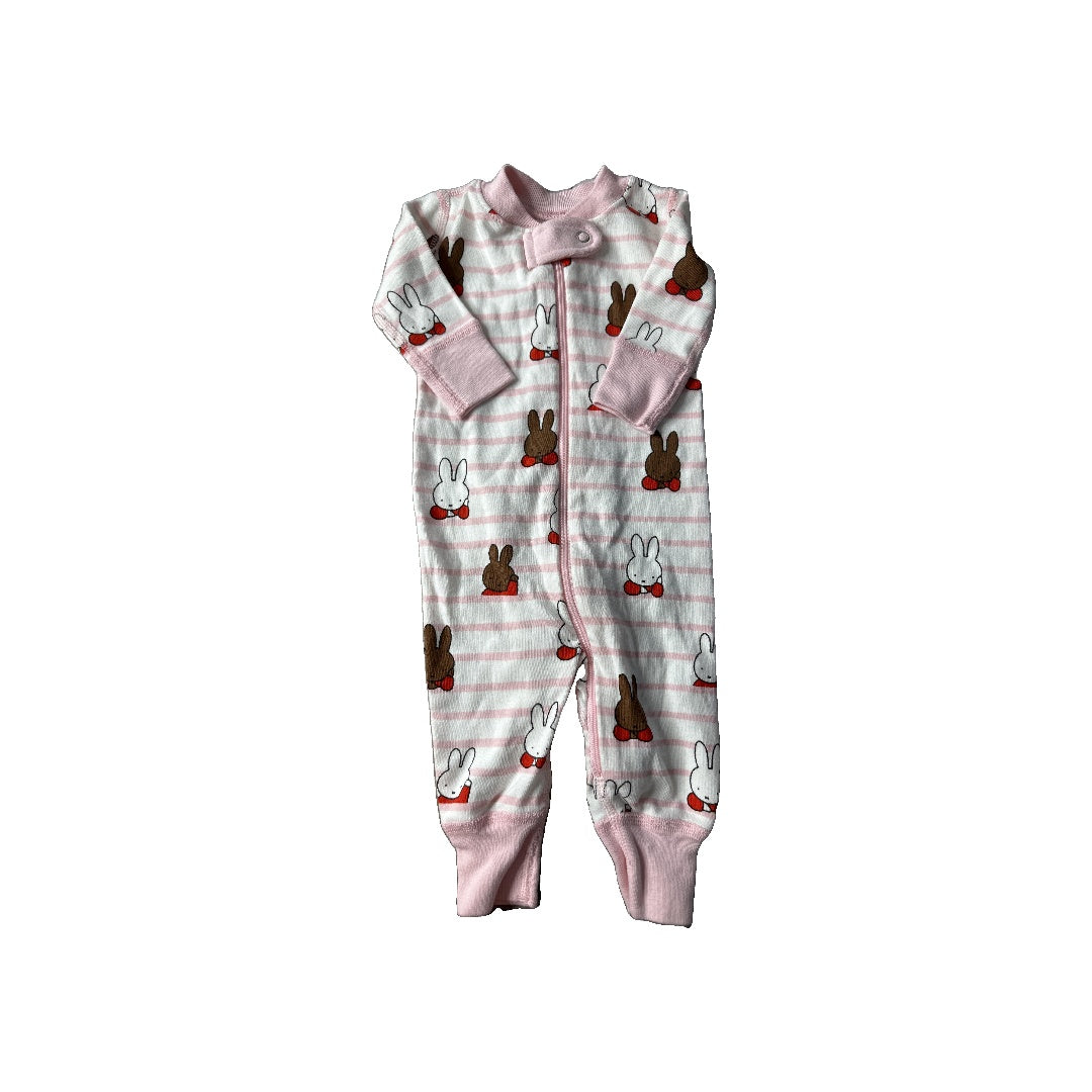 Hanna Andersson Girls pink | White Pajamas Size: 0-3 months pink | White