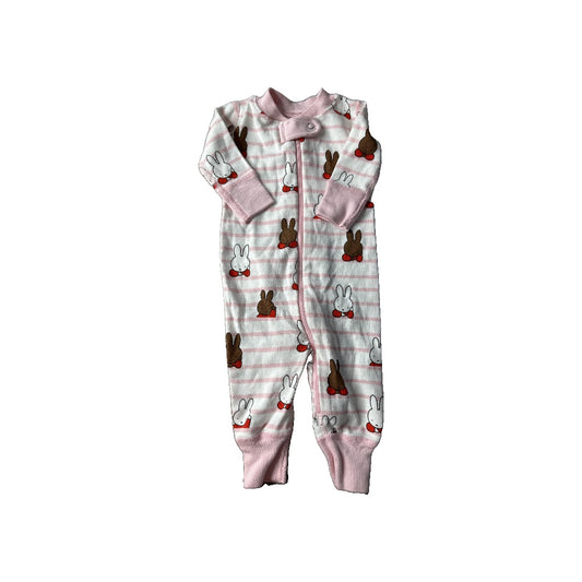 Hanna Andersson Girls pink | White Pajamas Size: 0-3 months pink | White